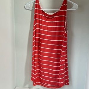 Pink blush striped sleeveless top size medium